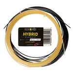 Corde Da Tennis Tennis-Point Hybrid Classic 2x6,5m natur, schwarz